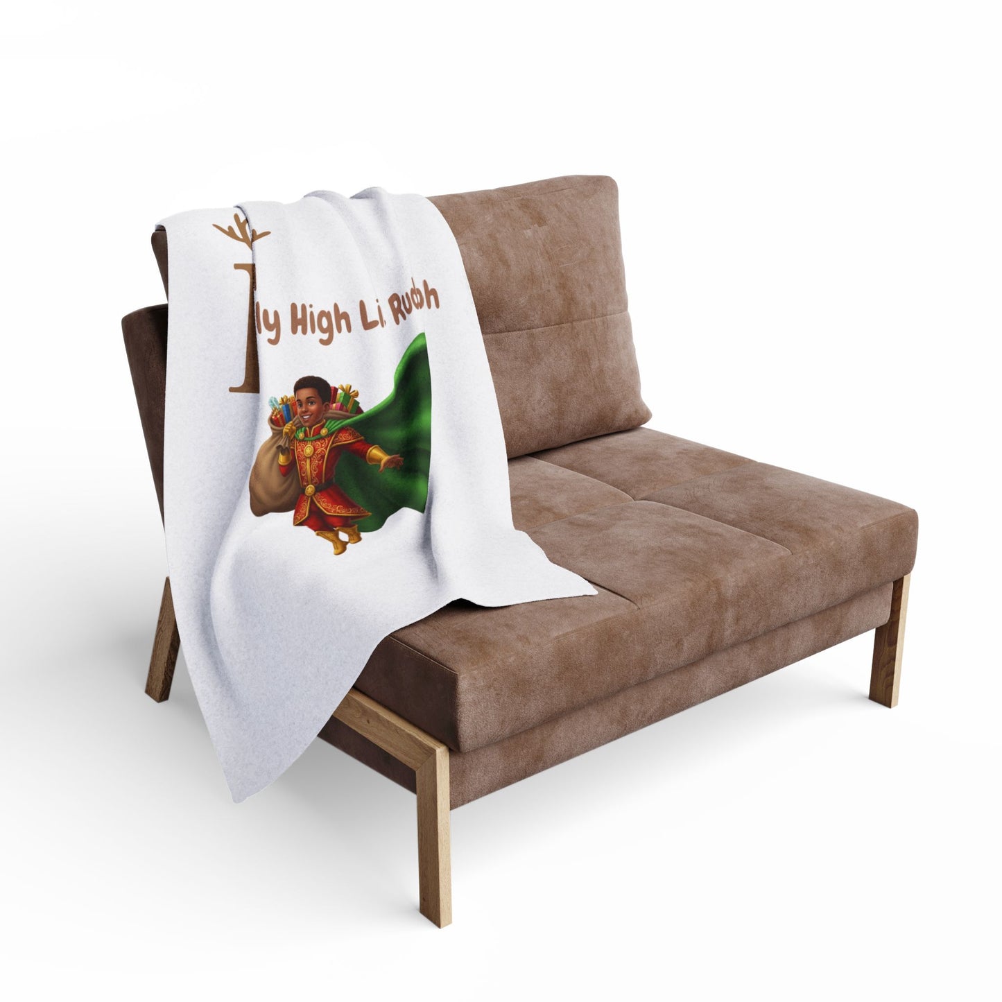 Festive Arctic Fleece Blanket - Fly High Like Rudolph, Cozy Holiday Gift, Christmas Decor, Kids Blanket, Warm Throw