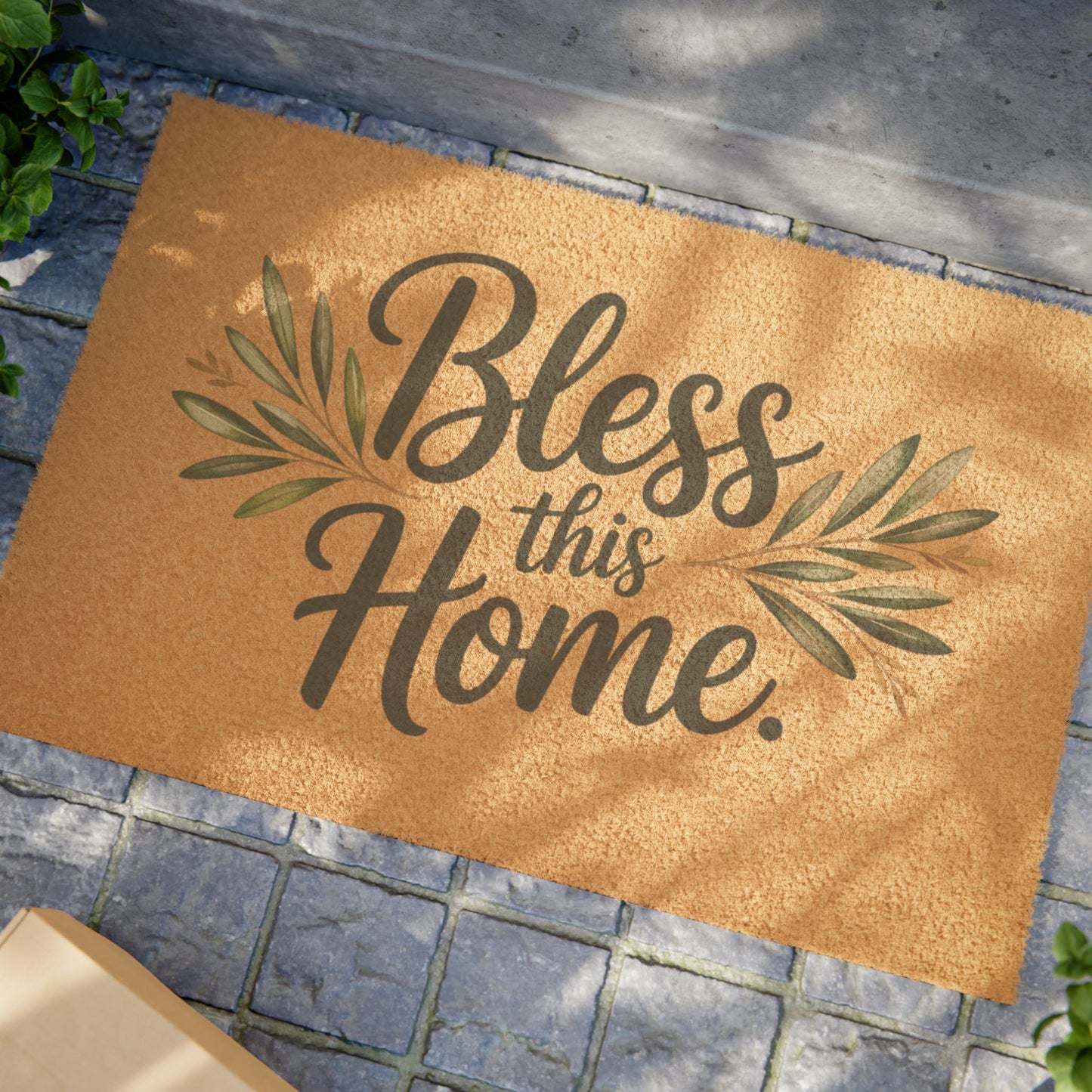 Bless This Home Doormat | Charming Entry Mat, Housewarming Gift, Seasonal Decor, Welcome Mat, Rustic Style Home Accessory