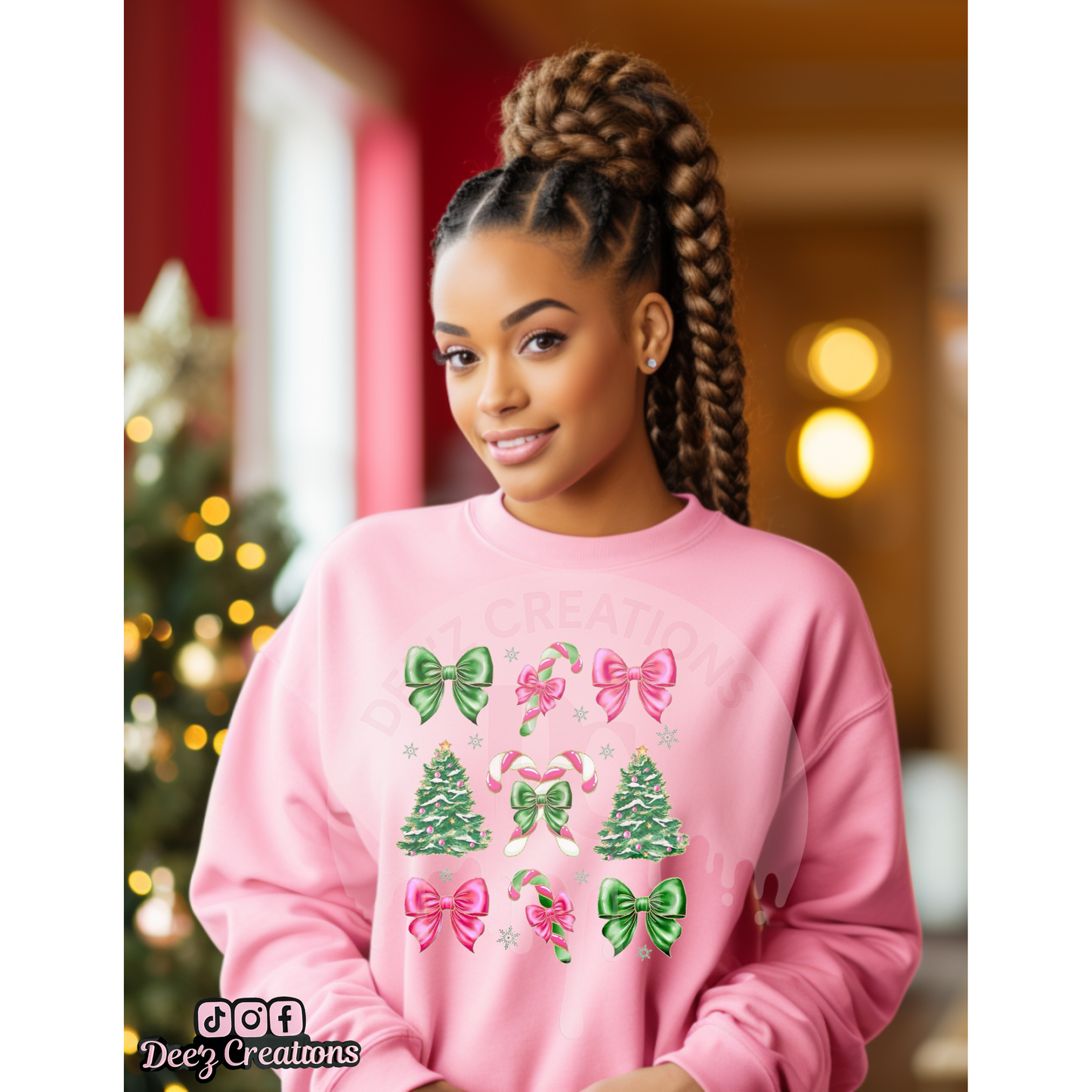 Christmas Bow and Tree - DTF Transfer