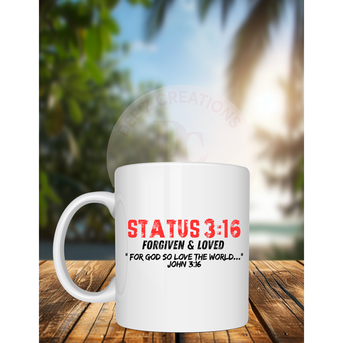 UV DTF Cup Decal - Status John 3:16