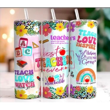 TeacherMode – 20oz Skinny Tumbler Wrap