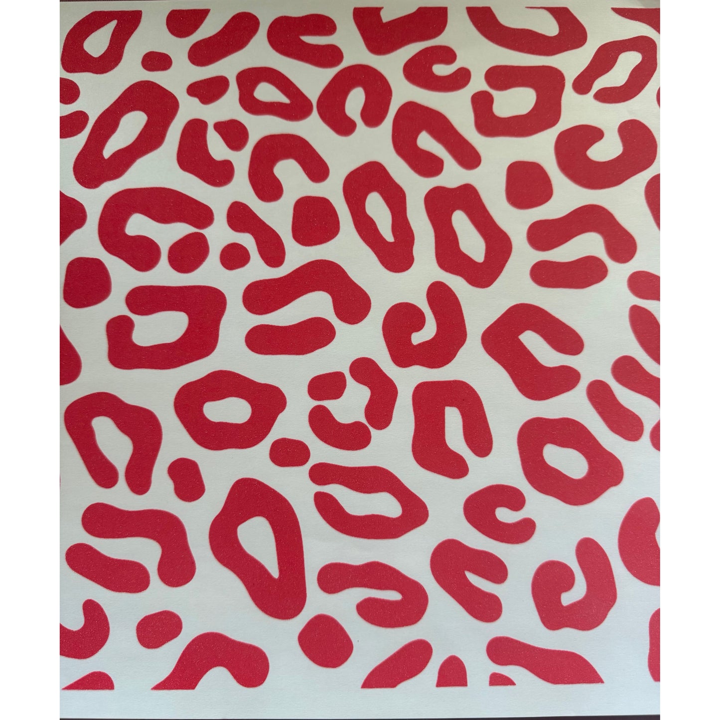 12x12 Leopard Sheets Screen Print - RED
