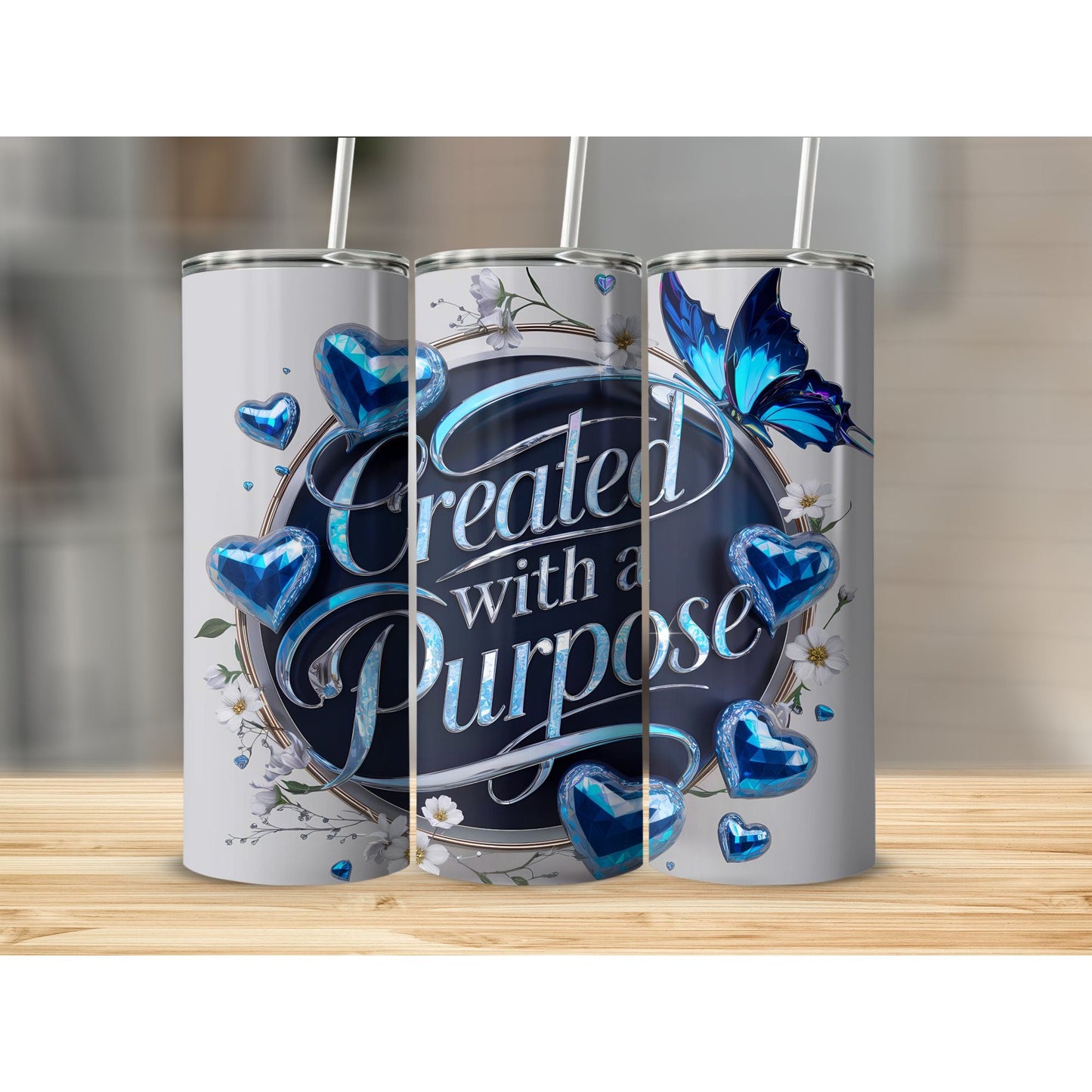 CREATED WITH A PURPOSE - 20oz SUBLIMATION LATION TUMBLER WRAP