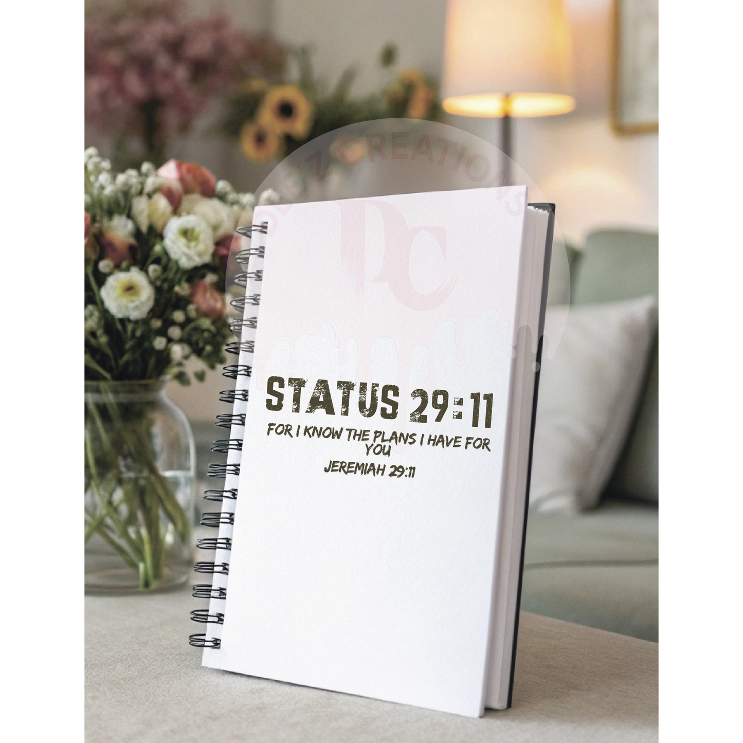 UV DTF - Planner Cover Decal - Status Jeremiah 29:11