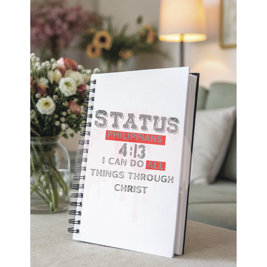 UV DTF - Planner Cover Decal Status Philippians 4:13