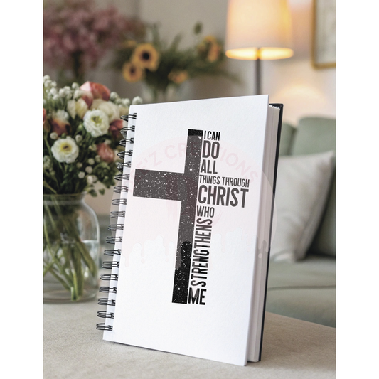 UV DTF - Planner Cover Decal I Can Do All Things Through Christ