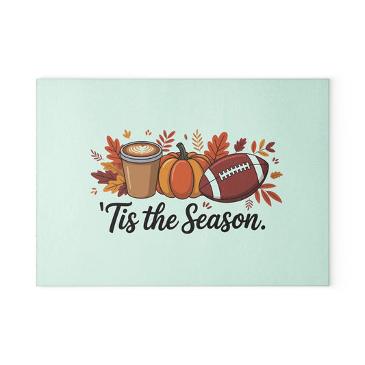 Autumn Glass Cutting Board, Festive Kitchen Decor, Fall Harvest Gift, Thanksgiving Dinner Essential, Holiday Entertaining Item