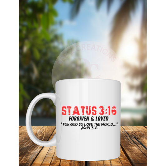 UV DTF Cup Decal - Status John 3:16
