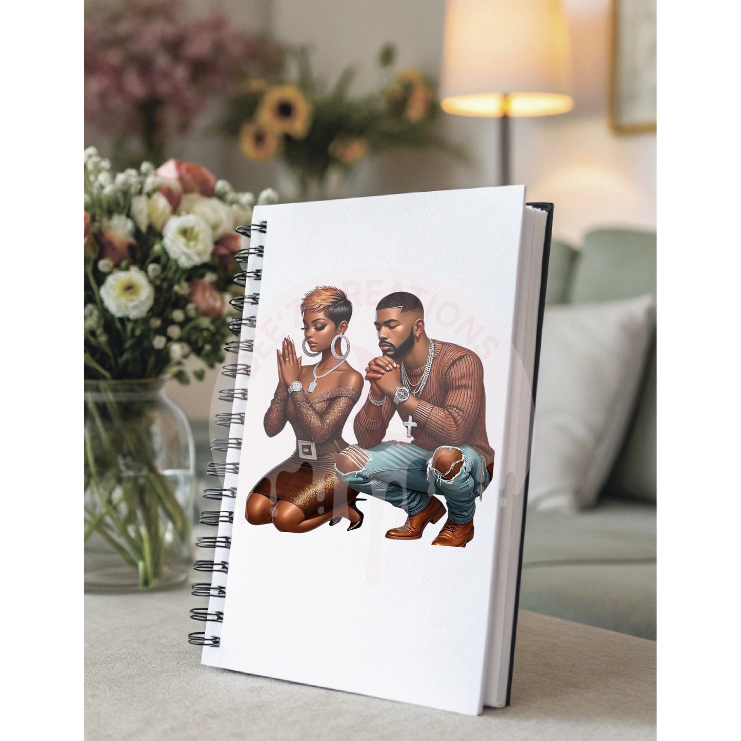 UV DTF - Planner Cover Decal Praying Couple
