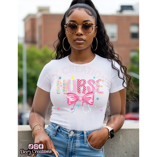 Nurse Bow - DTF Transfer