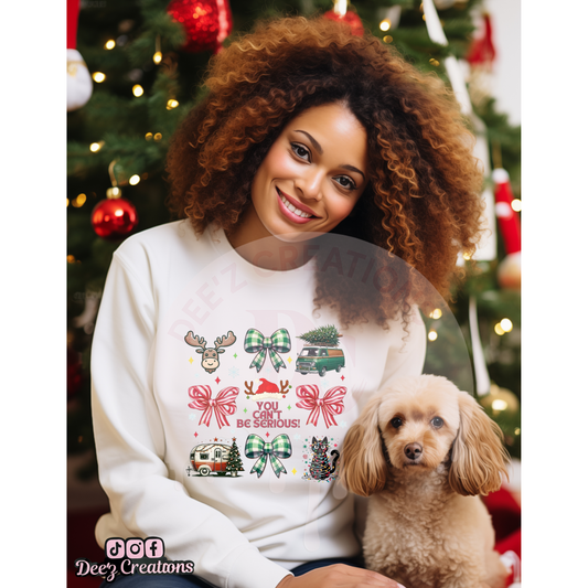 You Can't Be Serious Christmas Print - DTF Transfer