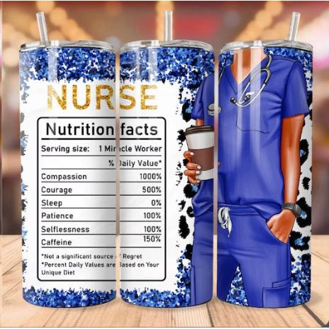 Nurse Nutrition Facts – 20oz Skinny Tumbler Wrap